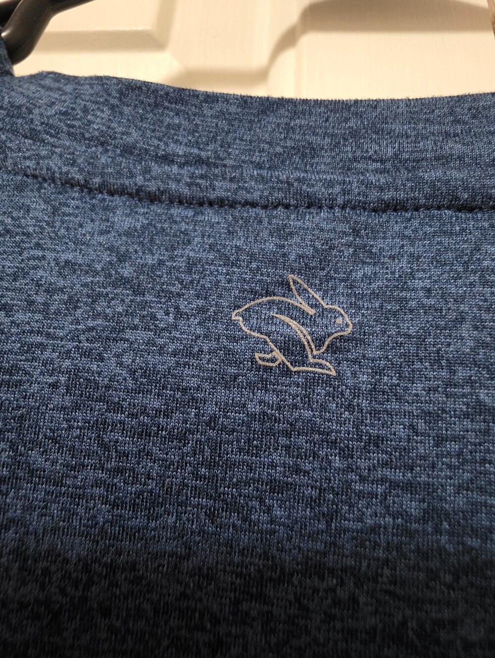 Rabbit Running Men’s EZ Tee Long Sleeve Blue Size XLarge - Picture 5 of 10